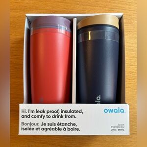 Owala SmoothSip Coffee Tumblers 2 pack (red/blue)